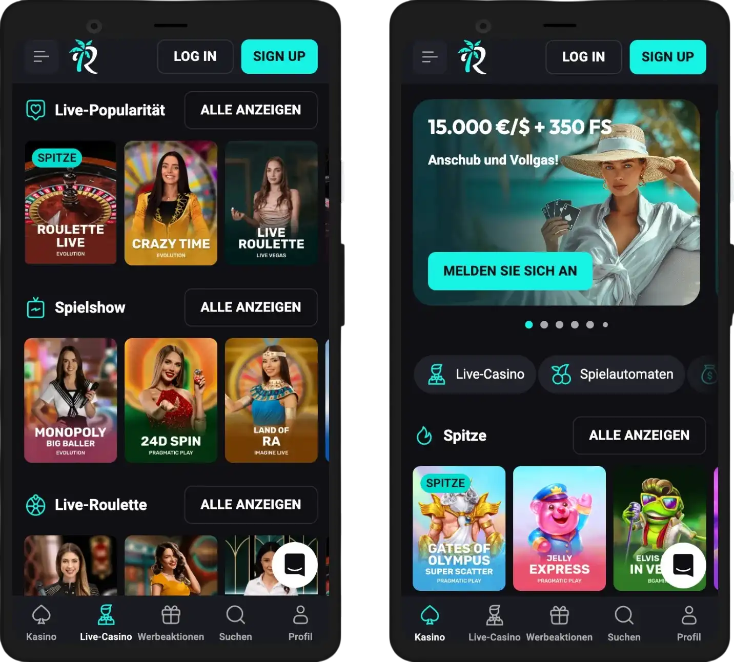BetRiviera Casino Mobile App für Android und iOS